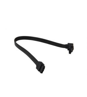 10 inch 6Gb/s Serial ATA DATA cable w/ latch Locking (90 Degree to 180 Degree) for Hard Drive Disk HDD / SSD - Black